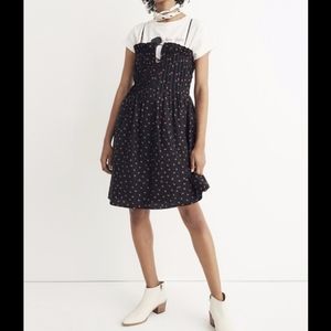 Madewell Pintuck Cami dress in Fresh Strawberries